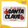 Mouse Pad Rettangolare Natalizio Grafica Nera "Real Santa Claus" tappetino pc ufficio idea regalo festa di Natale gadget eventi