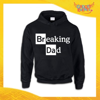 Felpa Nera "Breaking Dad" Idea Regalo Originale Festa del Papà Gadget Eventi