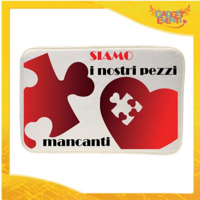 Mouse Pad Rettangolare Per Innamorati "Pezzo Mancante" Zerbino Casalingo Love San Valentino Idea Regalo gadget eventi