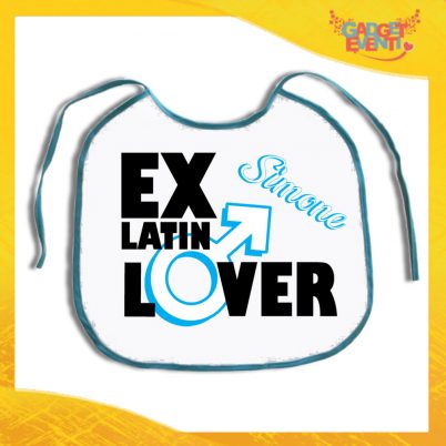 Maxi Bavetta per Addii al Celibato "Ex Latin Lover" Bavettone per festa di Celibato Idea Regalo Gadget Eventi