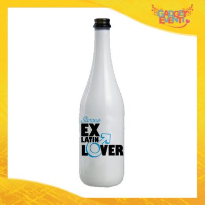 Bottiglia da Vino Personalizzata "Ex Latin Lover" Idea Regalo Addio al Celibato Gadget Eventi
