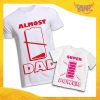 Coppia di T-Shirt Bianche Padre Figlio Grafica Fucsia "Altro Che Picasso" Magliette Idea Regalo Originale Festa del Papà Gadget Eventi