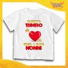 Maglietta Bianca Bimbo "Questo Bimbo Ama i Suoi Nonni" Idea Regalo T-Shirt Festa dei Nonni Gadget Eventi