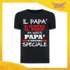T-Shirt Uomo Nera "Papà è Davvero Speciale" Maglietta Festa del Papà Gadget Eventi