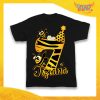 T-Shirt Nera bimbo/a "Apetta Nome e Numero" Maglietta Idea Regalo Per Compleanni Gadget Eventi