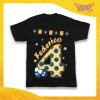 T-Shirt Nera bimbo "Scarpine Nome e Numero" Maglietta Idea Regalo Per Compleanni Gadget Eventi