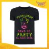 T-Shirt Uomo Nera Addio al Celibato Maglietta "Born To Be Wild Team" Gadget Eventi