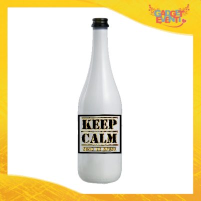 Bottiglia da Vino Personalizzata "Keep Calm Sposo" Idea Regalo Addio al Celibato Gadget Eventi