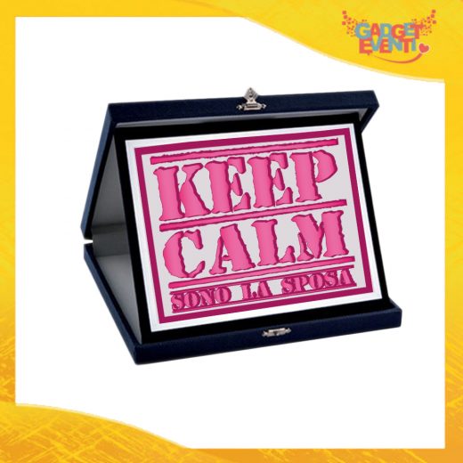 Targa Donna Personalizzata "Keep Calm Sposa", Cofanetto per Addii al Nubilato Idea Regalo Gadget Eventi