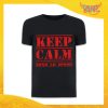 T-Shirt Uomo Nera Addio al Celibato Maglietta "Keep Calm Sposo" Gadget Eventi