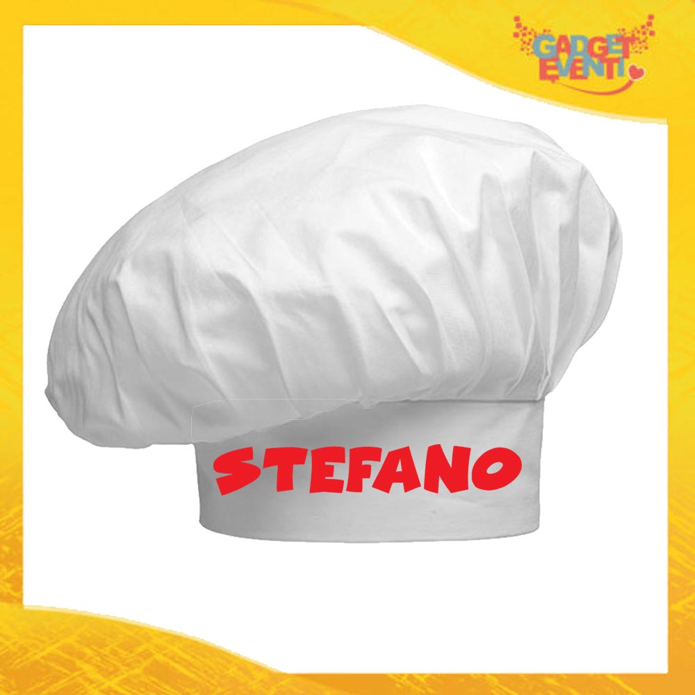 Cappello da Cuoco Personalizzato con nome Chef Stefano - Gadget Eventi