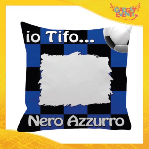 Cuscini Tifoso Personalizzabile Nero Azzurro