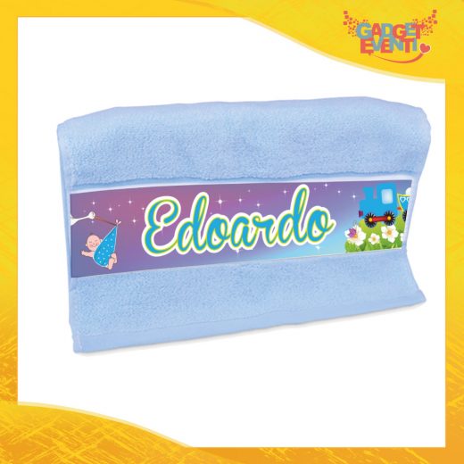 Asciugamano bimbo personalizzato con nome Cicogna