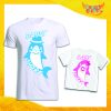 Coppia di T-Shirt "Dad and Baby Shark" Maglietta Padre Figlio Maglia Idea Regalo Festa del Papà Gadget Eventi