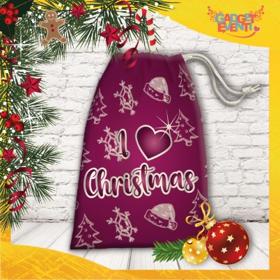 sacco natalizio porta regali personalizzato " Christmas Love "