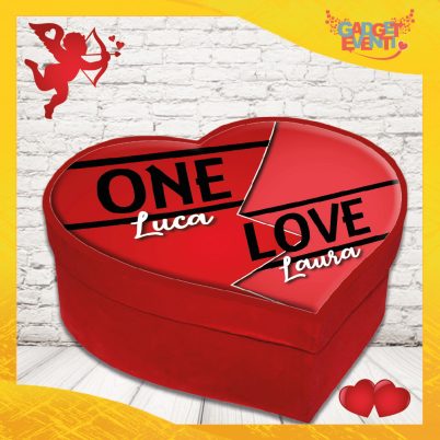 scatola a cuore personalizzata San Valentino " ONE LOVE "