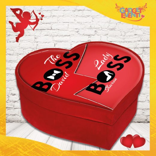 scatola a cuore San Valentino prersonalozzataa " THE BOSS LADY con nome "