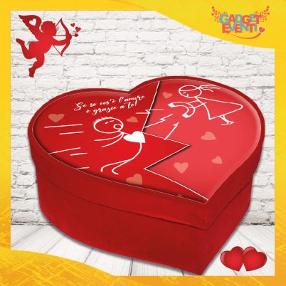 scatola a cuore San Valentino personalizzataa " FORZA DI ATTRAZIONE "