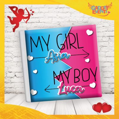 Album fotografico personalizzabile " My Boy & My Girl con Nomi "