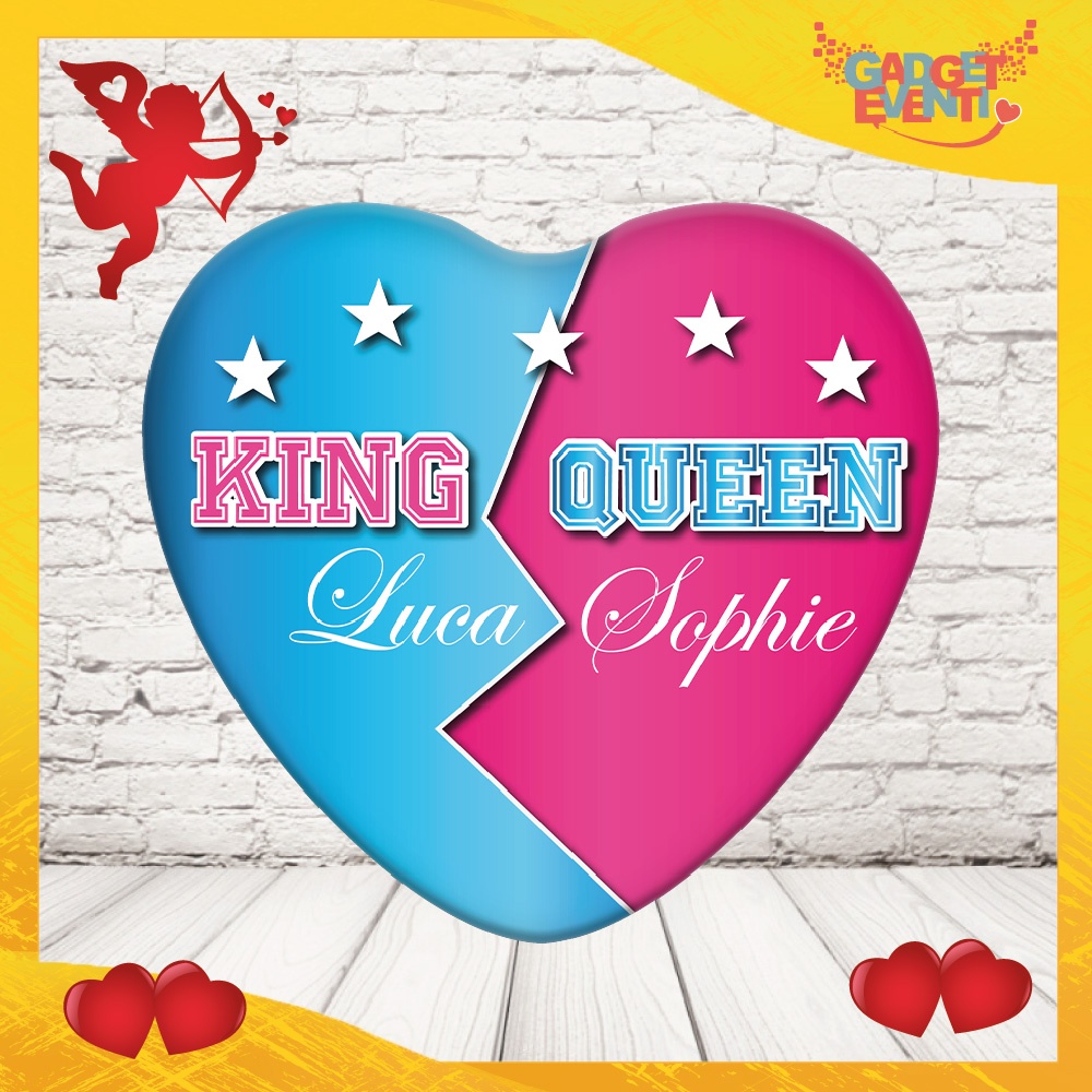 Mouse pad personalizzabile " King & Queen con Nome "
