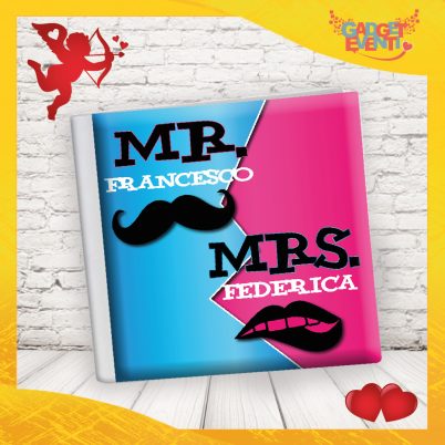Album fotografico personalizzabile" Mr & Mrs con Nomi "