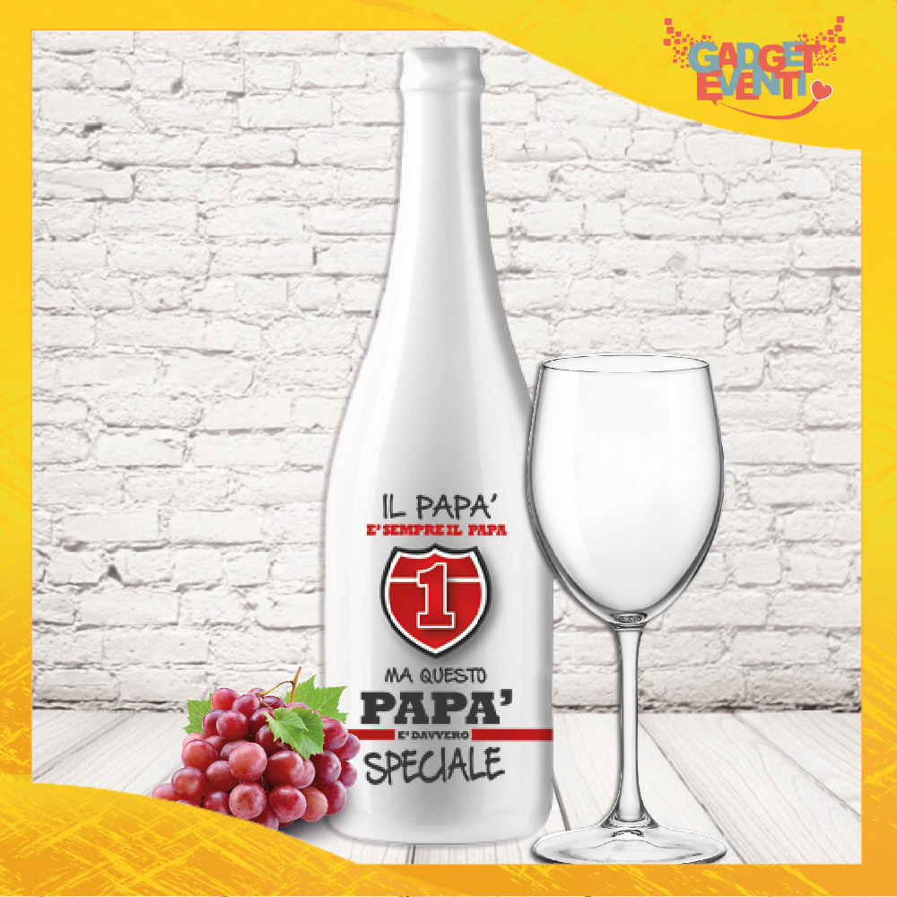 Bottiglia per la festa del papà personalizzata ” PAPA’ SPECIALE “