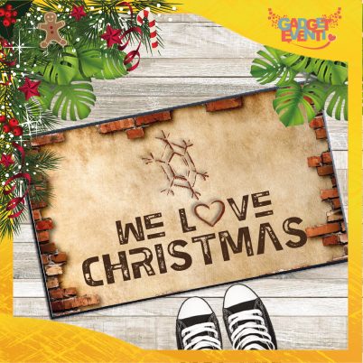 Zerbino natalizio in gomma ''LOVE CHRISTMAS NEVE''