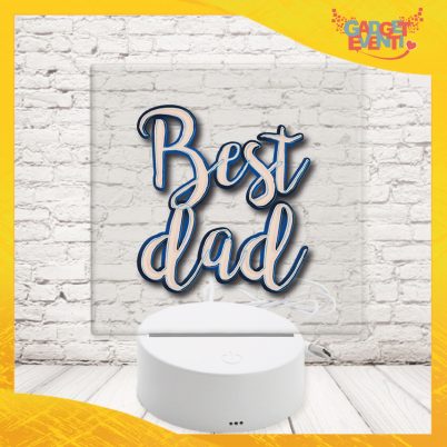 led trasparente quadrato ''Best Dad''