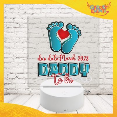 led trasparente quadrato ''Daddy to Be''